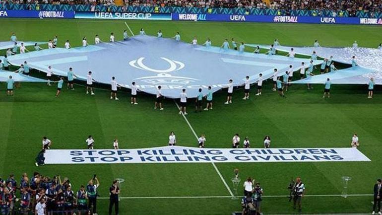 UEFAya İsrail tepkisi Pankartta adını bile geçirmedi