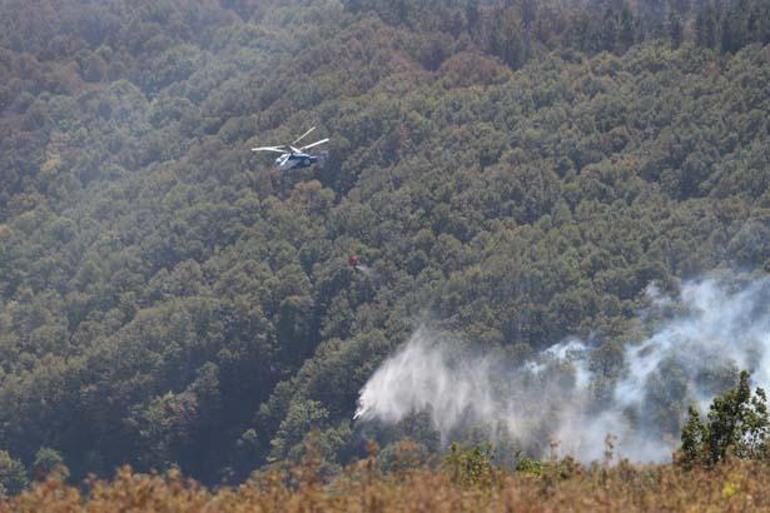 Kocaelide orman yangını 2nci gün: Karadan ve havadan müdahalesi sürüyor