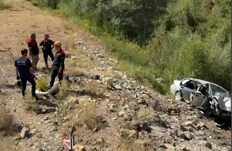 Sivas’ta feci kaza Otomobil dere yatağına uçtu: 2 ölü