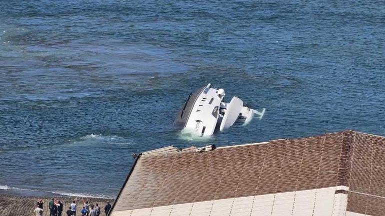 Bir yılda yapıldı, 15 dakikada battı 40 milyonluk lüks yat için çalışmalar sürüyor