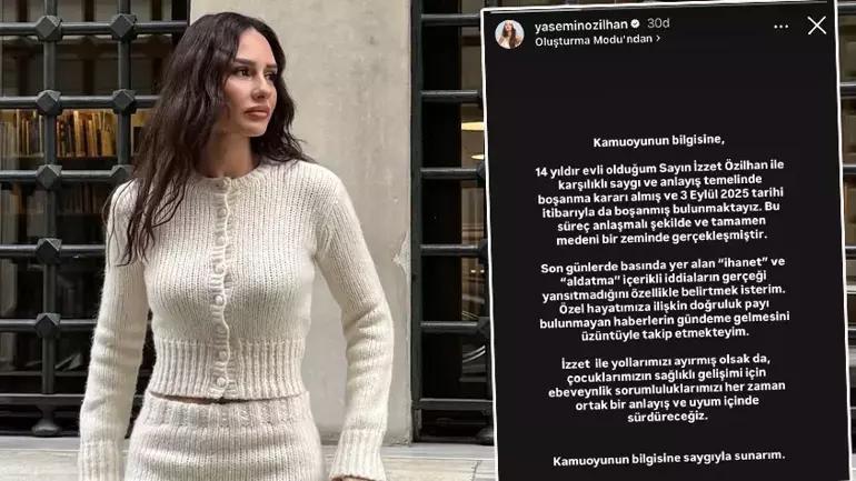 14 yıllık evlilik tek celsede bitmişti Yasemin Özilhandan günler sonra sürpriz hamle