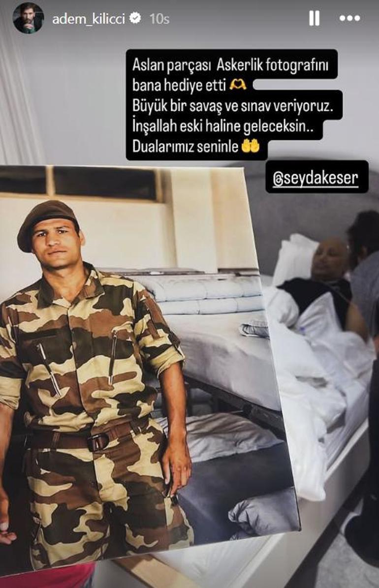 Adem Kılıççıdan hastane odasından paylaşım, arkadaşını ziyaret etti Büyük bir sınav veriyoruz
