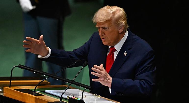 ABD Başkanı Trumptan prompter sözleri: Dostum, başın belada
