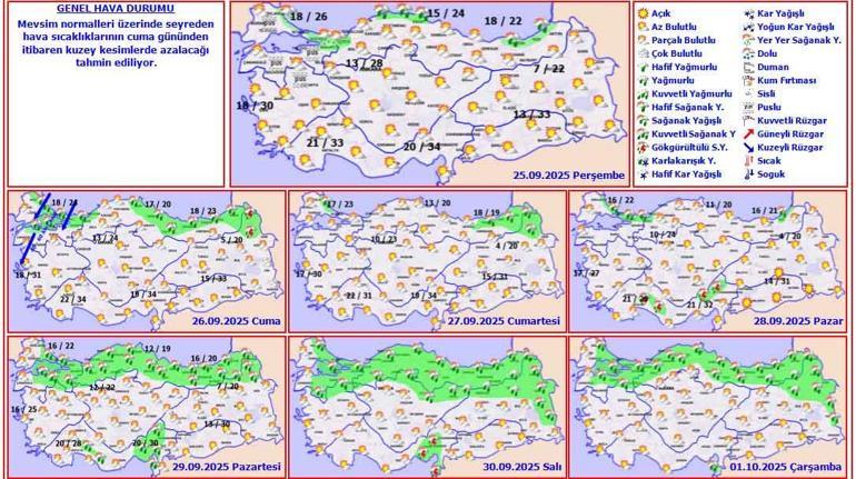 Meteoroloji haritayı güncelledi İstanbul dahil: Yaz bitti, yağmur geliyor