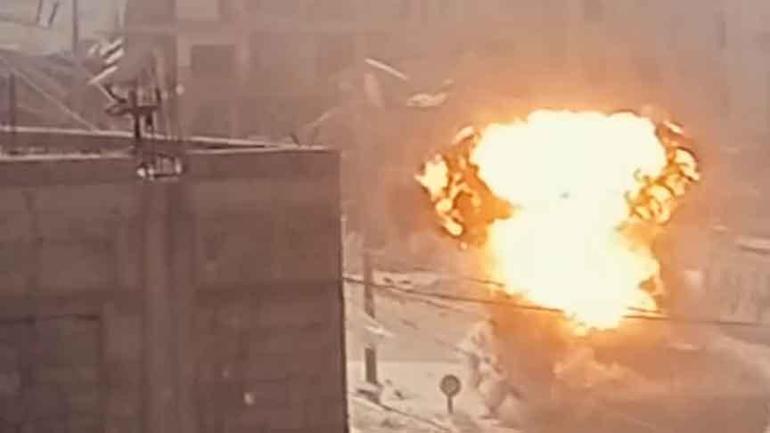 Gazzeden sıcak görüntü Yasin 105 İsrail tankını böyle vurdu