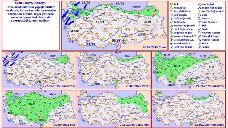 Meteoroloji ve AKOM’dan uyarı Sağanak ve soğuk hava geliyor: İstanbul, Ankara…