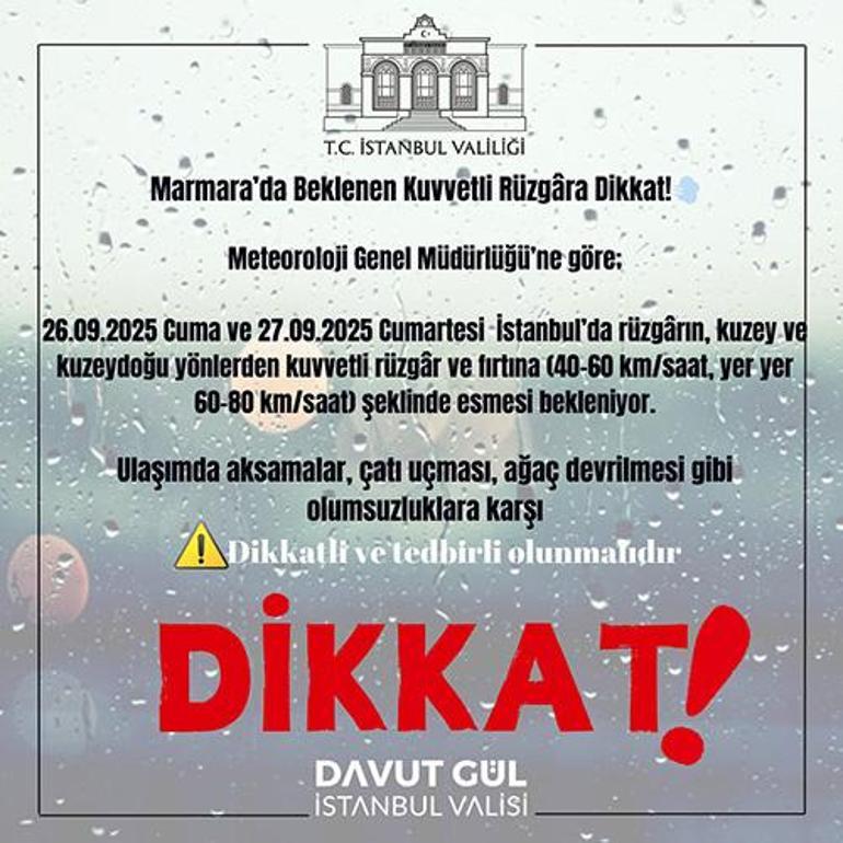 Son dakika... Meteorolojiden İstanbul dahil 11 kent için sarı alarm Hızı: 80 kmyi bulacak