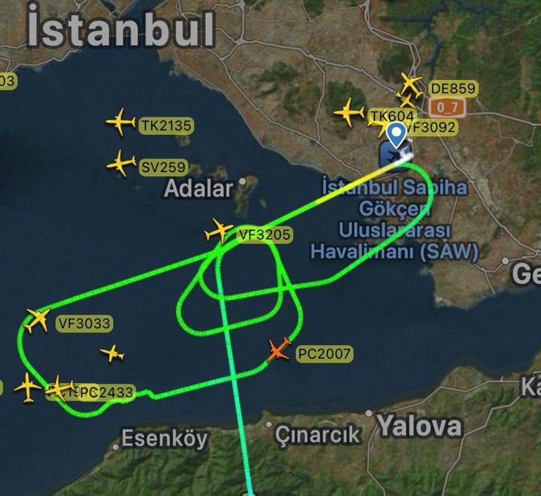 Sabiha Gökçen’de kuş alarmı Uçaklar pas geçti, havada tur attı