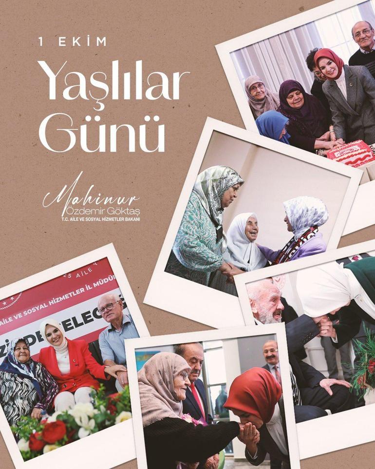 Aile ve Sosyal Hizmetler Bakanı Göktaştan Dünya Yaşlılar Günü paylaşımı