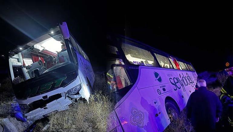 Aksaray’da feci kaza Yemekten zehirlenen otobüs şoförü direksiyon başında bayıldı: 6 yaralı