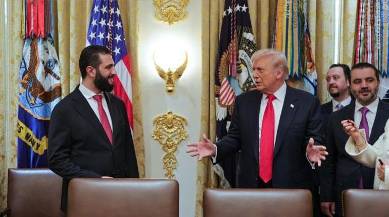 6912423af673ab5ac3671da0 Son dakika haberi: Beyaz Saray'da tarihi gün! Trump ile Şara bir araya geldi! Sezar yaptırımları askıya alındı