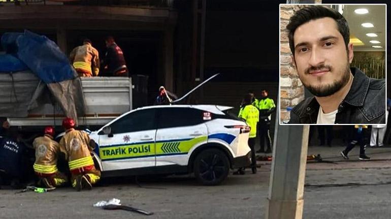 Manisada ekip aracı TIRa çarptı 1 polis şehit