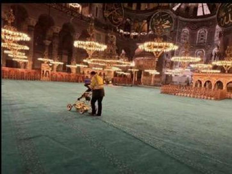 Ayasofya’da kamyon iddiaları boş çıktı Bilim Kurulu kararıyla tadilatlar sürüyor