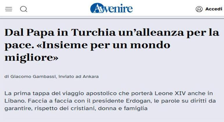 Papa 14. Leonun Türkiye ziyareti İtalyan medyasında Barış ve diyalog için kilit ülke, Doğu ile Batı arasında köprü