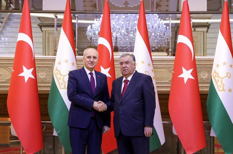 Tacikistan Cumhurbaşkanı Rahman, TBMM Başkanı Kurtulmuşu kabul etti