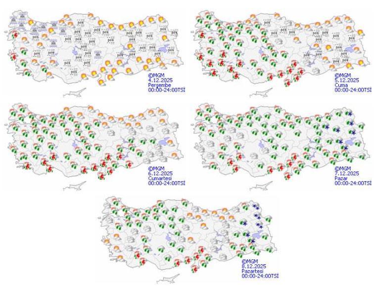 Son dakika... Meteoroloji uyardı Günlerce sürecek: Kar, sağanak ve soğuk hava...