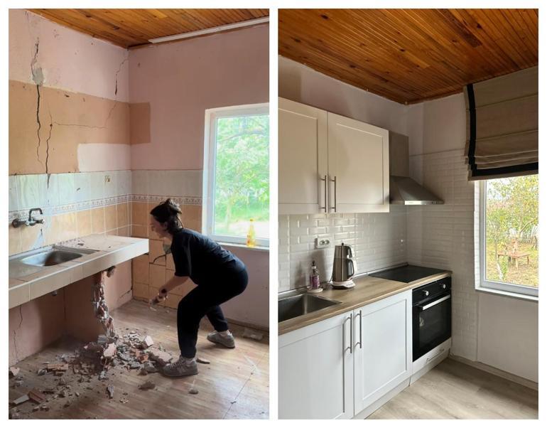 Terk edilmiş 50 yıllık köy evine göç ettiler ‘Buradan bir şey olmaz diyenler şimdi çok beğeniyor’