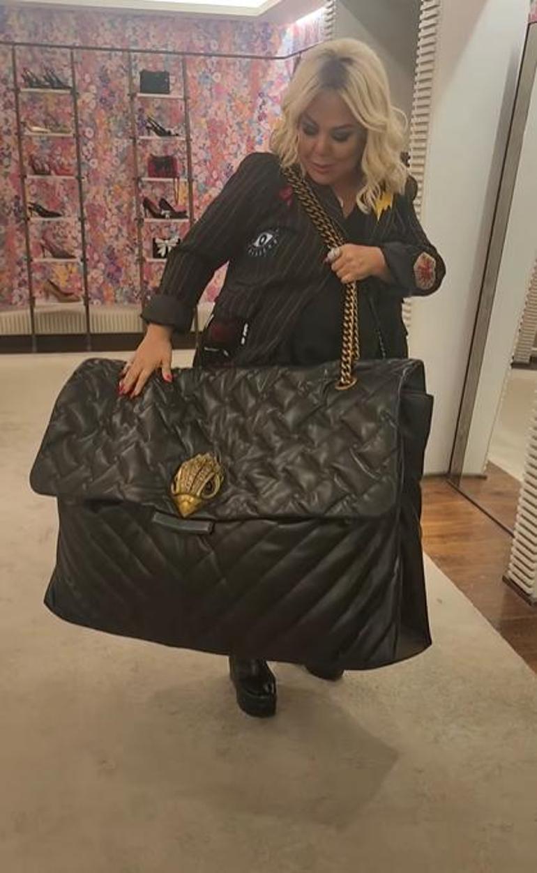 Safiye Soyman da çantayı görünce şaştı kaldı Benim boyumdan büyük