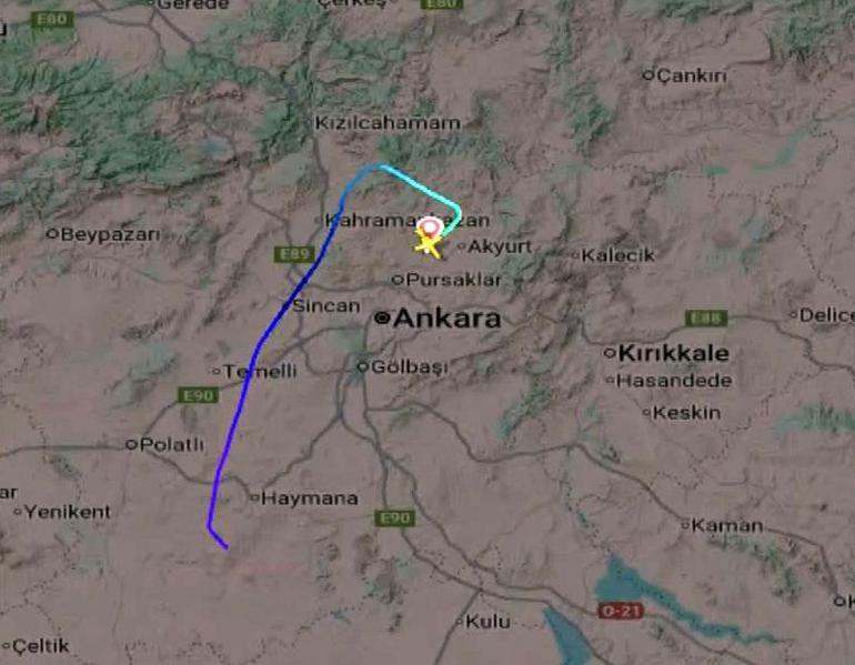 SON DAKİKA Ankaradan kalkan özel bir jet ile radar bağlantısı kesildi