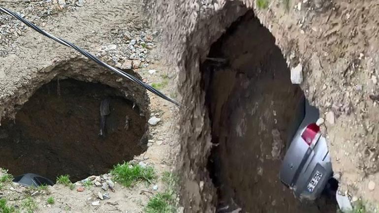 İstanbulda obruk oluştu ‘Bu arabadan çok çektim, üstünü gömün gitsin’