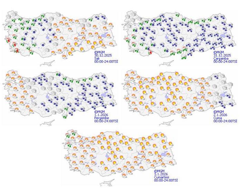 Son dakika... Meteoroloji’den yeni hafta için çok kritik uyarı Yoğun kar ve buzlanma alarmı: Yılbaşında kar geliyor