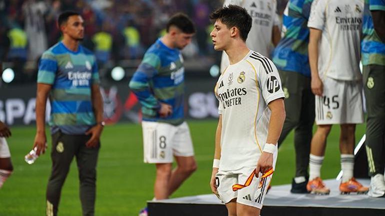 Süper Kupa yenilgisi sonrası Arda Güler sinirlerine hakim olamadı Barcelonada Pedriyi itti