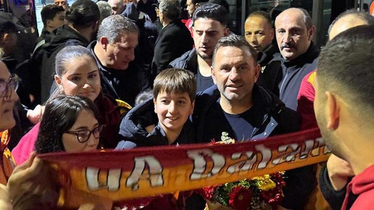 Galatasaraya Fethiye maçı öncesi taraftarlardan sıcak karşılama