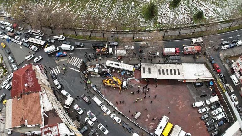 Esenlerde korkutan görüntü İETT otobüsü otoparka daldı