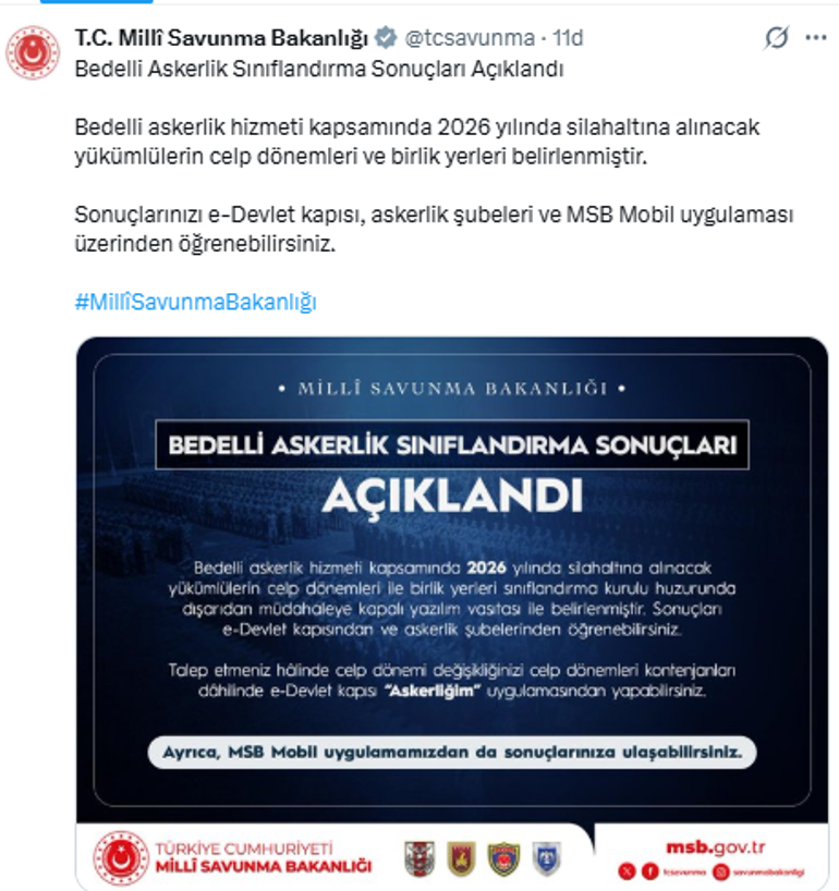 Son dakika: Bedelli askerlik yerleri belli oldu