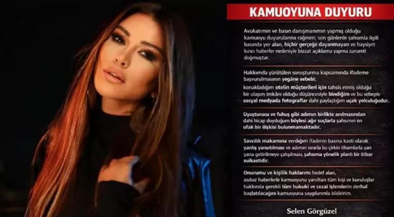 Ünlülere uyuşturucu soruşturması Selen Görgüzel sessizliğini bozdu: Her şey zamanını bekler