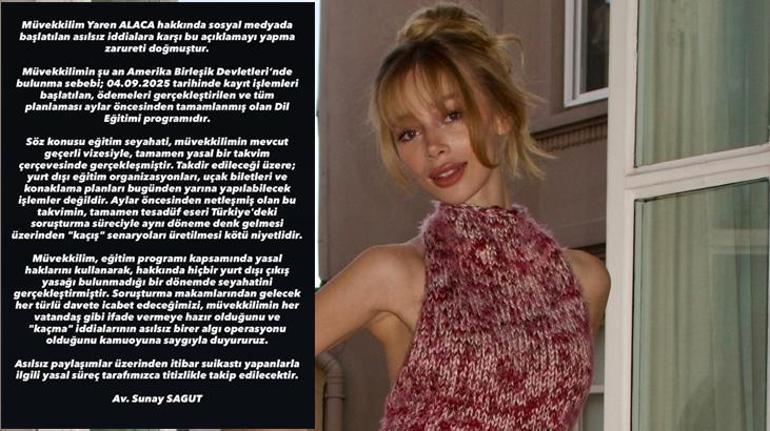 Uyuşturucu soruşturmasında adı geçiyor Yaren Alacadan ilk açıklama