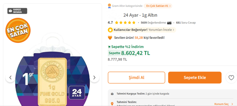8.600 TL’ye gram altın Tarihi hareket sonrası satışı patladı: Yüksek fiyata razı geliyorlar