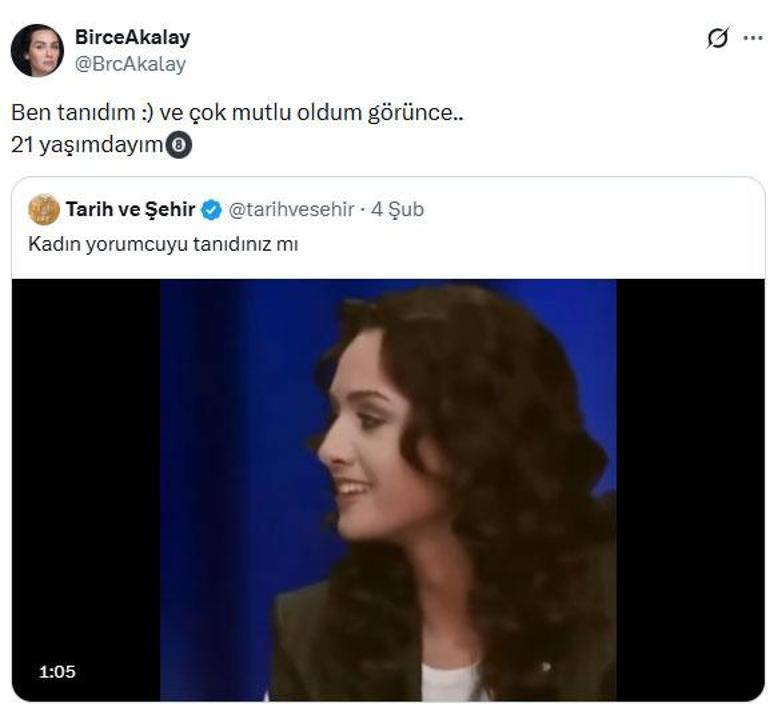 ‘Kadın yorumcuyu tanıdınız mı’ sorusuna cevap verdi: İşte Birce Akalayın 20 yıl önceki hali