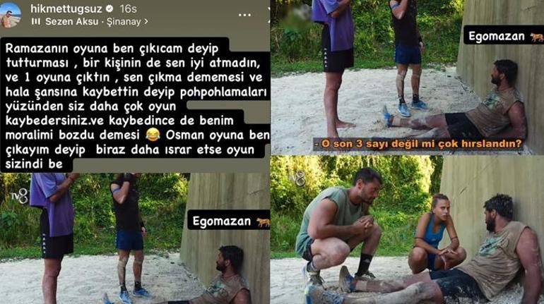 Survivorda Ramazan Sarı son oyunu kaybetti Hikmet Tuğsuzdan sert sözler