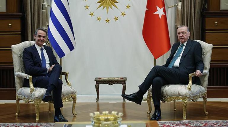 Cumhurbaşkanı Erdoğan, Yunanistan Başbakanı Miçotakis ile görüştü