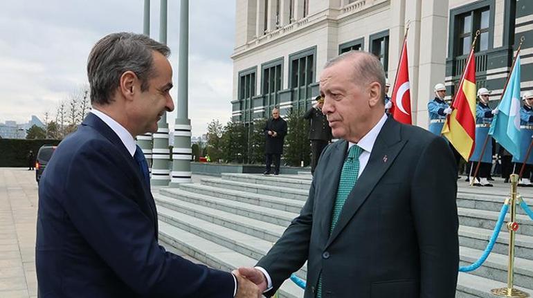 Cumhurbaşkanı Erdoğan, Yunanistan Başbakanı Miçotakis ile görüştü