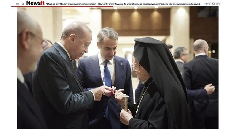 Ankaradaki tarihi zirvede tesbih detayı Yunan basınında dikkat çeken ifadeler: Miçotakis ne diyeceğini şaşırdı