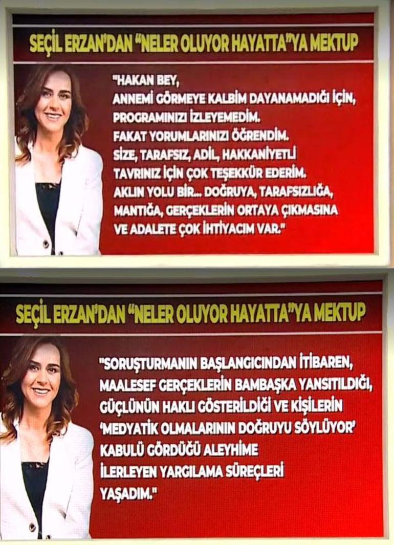 Seçil Erzan, sessizliğini mektupla bozdu: Gerçekler farklı yansıtıldı