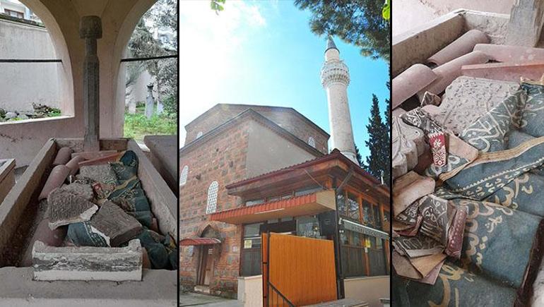 Tarihi Hüsrev Ağa Camisinin haziresi tahrip edildi