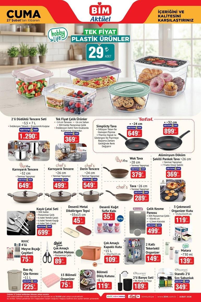 ÜRÜNLER SATIŞTA BİM AKTÜEL KATALOĞU | BİM 27 Şubat aktüel kataloğunda bu hafta hangi ürünler satışta Kahve Makinesi, Tost Makinesi, Isıtıcı, Karnıyarık Tencere...