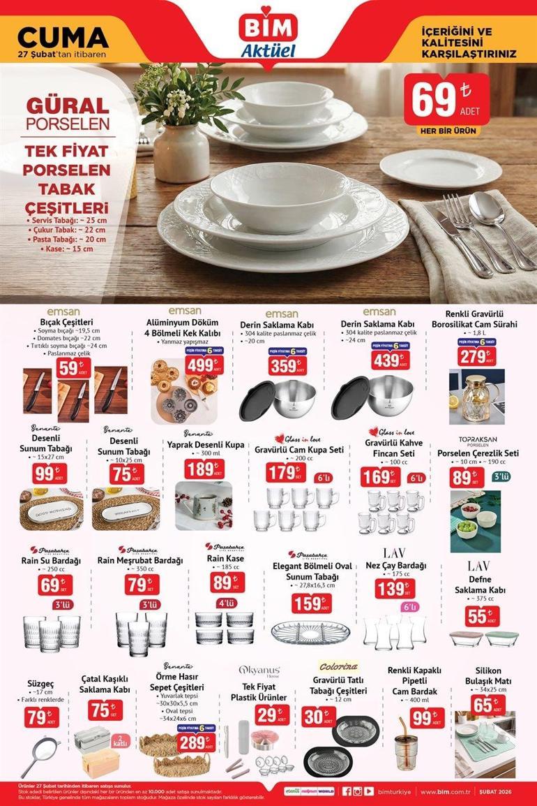 ÜRÜNLER SATIŞTA BİM AKTÜEL KATALOĞU | BİM 27 Şubat aktüel kataloğunda bu hafta hangi ürünler satışta Kahve Makinesi, Tost Makinesi, Isıtıcı, Karnıyarık Tencere...