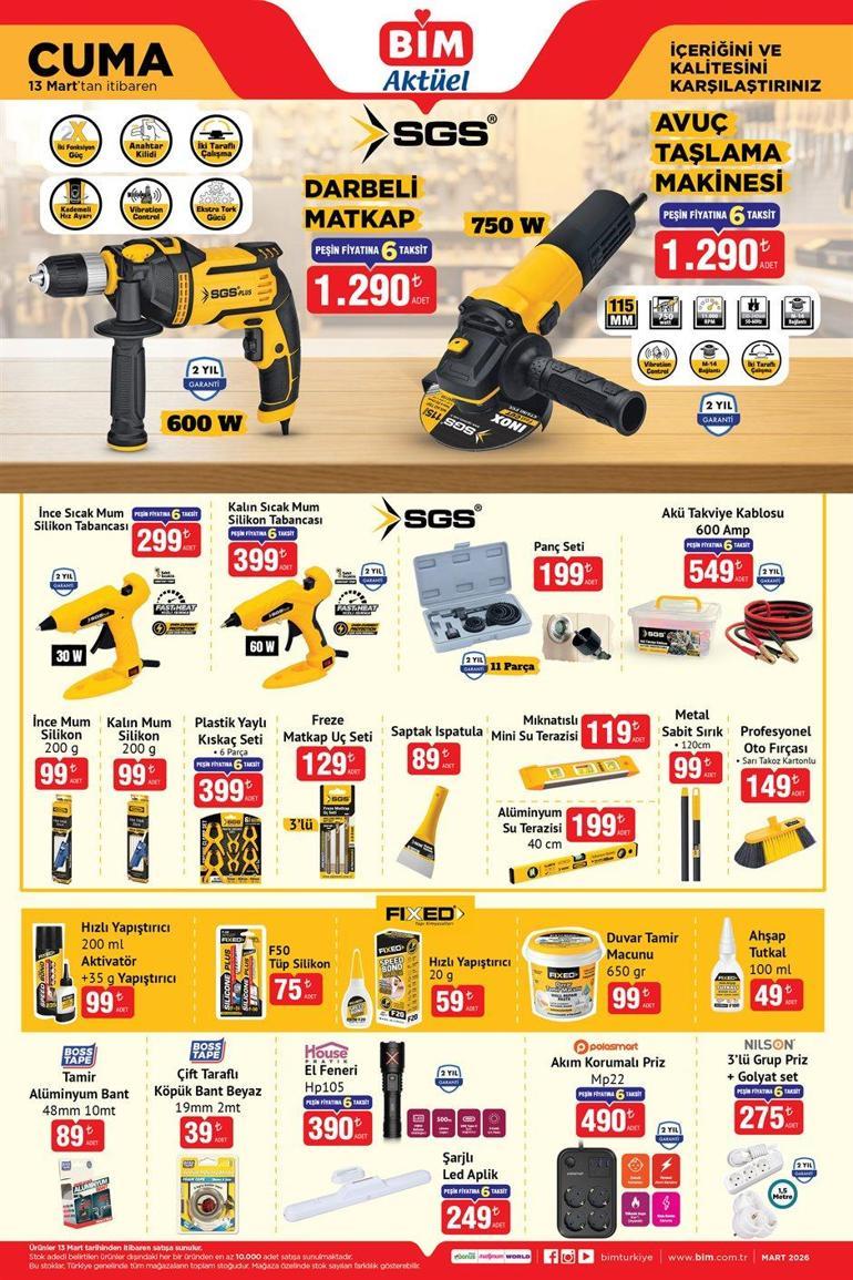 BİM AKTÜEL 10 MART 2026 KATALOĞU RAFLARDA | 11-13 Mart 2026 BİM aktüel ürünler indirimli fiyatları: Blender, Yüz bakım toniği, Kurutma makinesi...