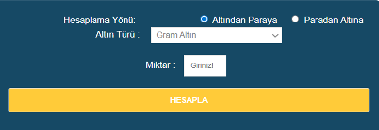 Altın Türü Hesaplama: Altından paraya, paradan altına çevirme ekranı Gram, çeyrek altın ve diğer altın fiyatları bugün ne kadar