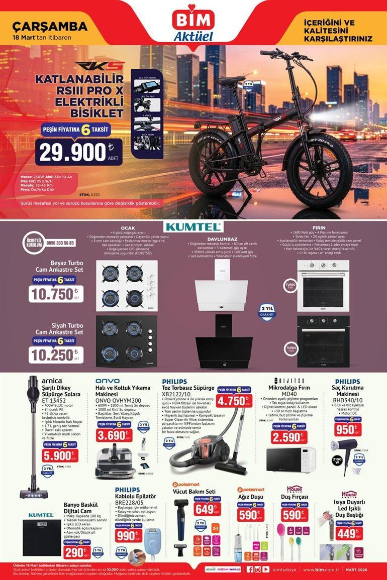 17-18 MART BİM AKTÜEL KATALOGLAR | BİM 18 Mart Çarşamba aktüel kataloğunda bu hafta hangi ürünler satışa çıkacak Hareketli Wi-Fi Güvenlik Kamerası, Stanley Termos, Kamp Sandalyesi, Pijama Takımı, Sırt Çantası...