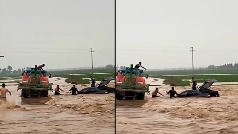 Mardinde şiddetli yağış felakete yol açtı Araçlar sürüklendi, hayvanlar telef oldu