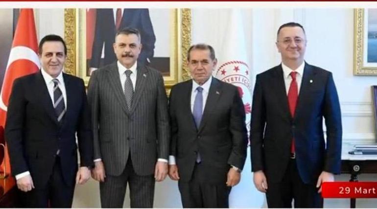 Galatasaray Başkanı Dursun Özbek, İçişleri Bakanı Mustafa Çiftçiyi ziyaret etti