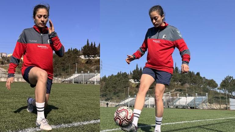 Milli futbolcu Elanur, babasının yükünü sırtladı