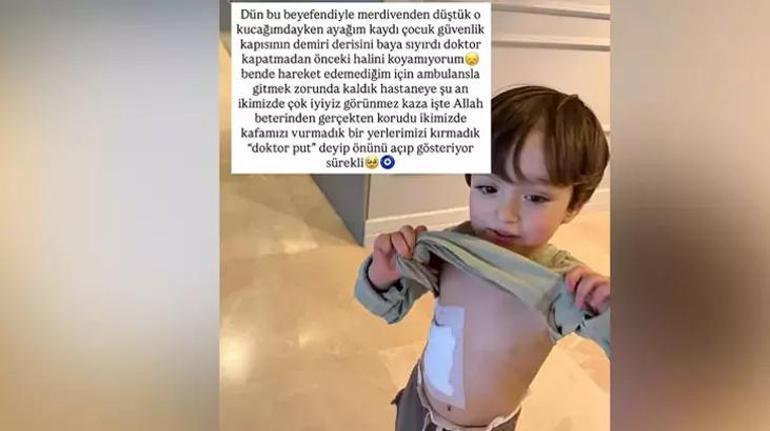 Yasemin Şefkatli ve oğlu kaza geçirdi Ambulansla gittik