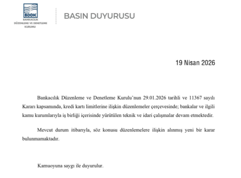 Kredi kartı limiti düzenlemesi askıya alındı iddiası BDDK açıklama yaptı
