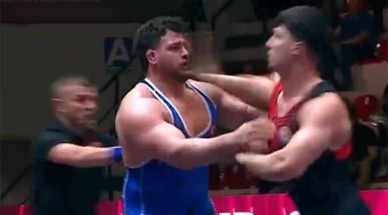 Avrupa Güreş Şampiyonasında Rıza Kayaalp finale yükseldi Rakip güreşçiden skandal hareket